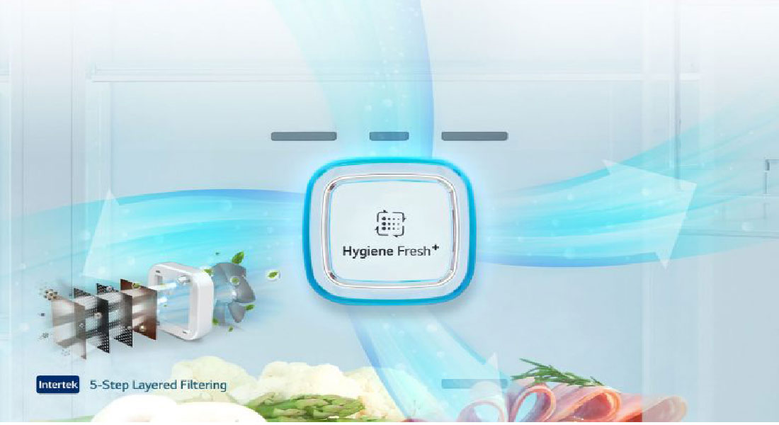 کارایی-فیلتر-بهداشتی-Hygiene-Fresh™-در-یخچال-ساید-ال-جی-X267