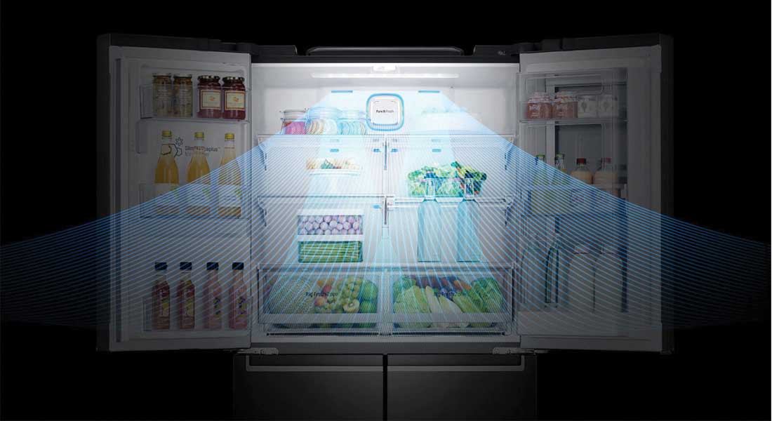 فیلتراسیون 5 مرحله ای یخچال ساید mdi76 برای تمیزی و سلامت مواد غذایی